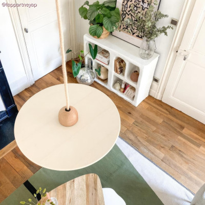 AFTER THE EXPOSURE Natural UFO pendant lamp with round shade Creative-Cables