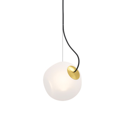 Mosiężna lampa wisząca BRIGHT BAROCCO Large z czarnym przewodem Nordic Tales