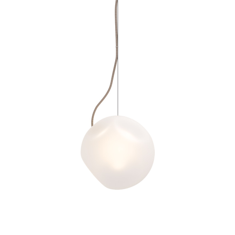 Mosiężna lampa wisząca BRIGHT BAROCCO Large z kremowym przewodem Nordic Tales