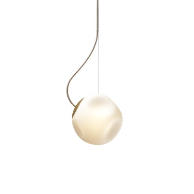 Mosiężna lampa wisząca BRIGHT BAROCCO z kremowym przewodem Nordic Tales