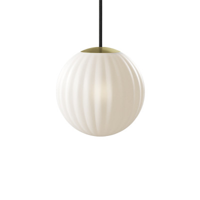 Bright Modeco Brass pendant lamp with black cord Nordic Tales