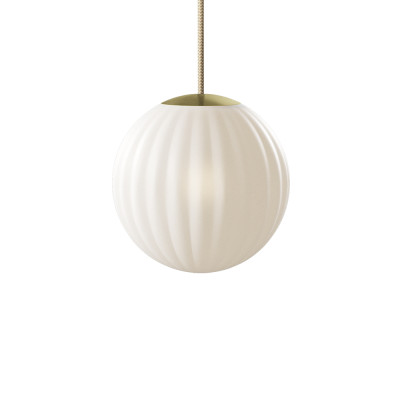 Bright Modeco Brass pendant lamp with cream cord Nordic Tales