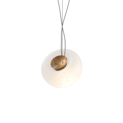 Mosiężna lampa wisząca Nautico z szarym przewodem Nordic Tales