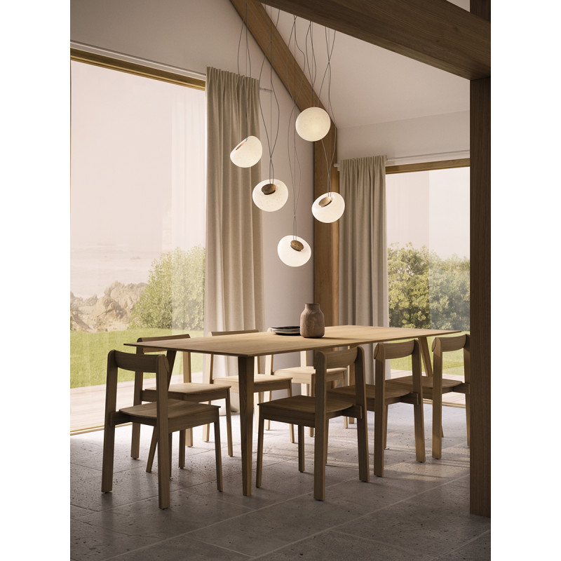 Mosiężna lampa wisząca Nautico z szarym przewodem Nordic Tales