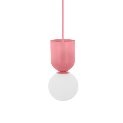 Lampa sufitowa LUOTI różowa lampa wisząca ze szklanym kloszem UMMO