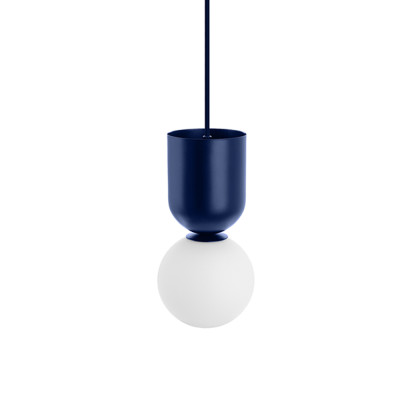 Ceiling lamp LUOTI navy blue pendant lamp with a glass shade UMMO