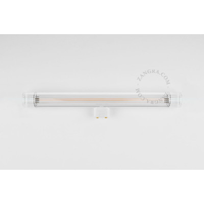 Transparent linear LED bulb 30cm S14d 3,2W 2200K 220lm Zangra