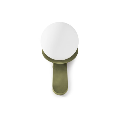 Wall lamp sconce KUUL D olive wall mount with white glass ball UMMO 24h