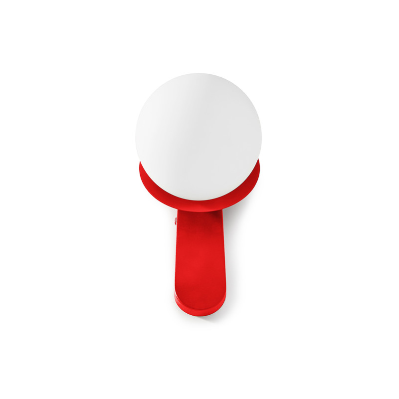 Wall lamp sconce KUUL D red and orange wall mount with white glass ball UMMO 24h