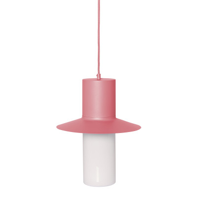 Pink CAPONIO A hanging lamp with an opal lampshade UMMO 24h