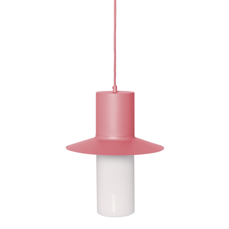 Pink CAPONIO A hanging lamp with an opal lampshade UMMO 24h
