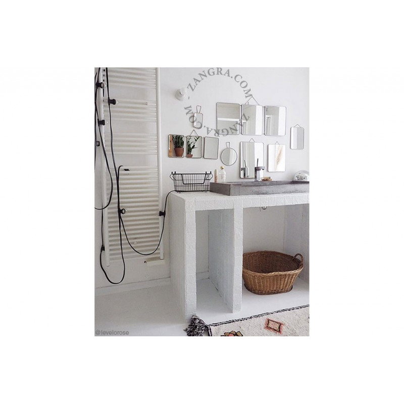 Ceiling / wall lamp white porcelain light.001.001, E27 Zangra