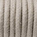 Round electric cable covered by cotton B01 Sahara sand 2x0.75