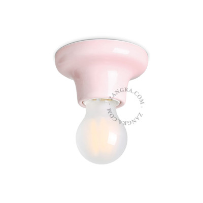 Ceiling lamp, wall 001.00.p porcelain E27 pink Zangra