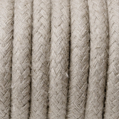 Kabel w oplocie bawełnianym B01 piasek sahary trzyżyłowy 3x0.75