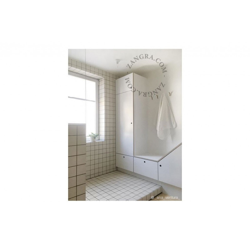 Ceiling / wall lamp white porcelain light.001.001, E27 Zangra