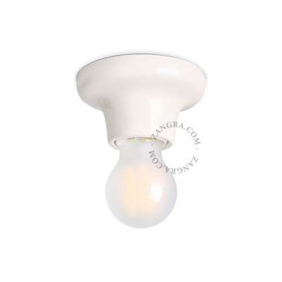 Ceiling and wall lamp 001.001.i porcelain E27 ivory Zangra