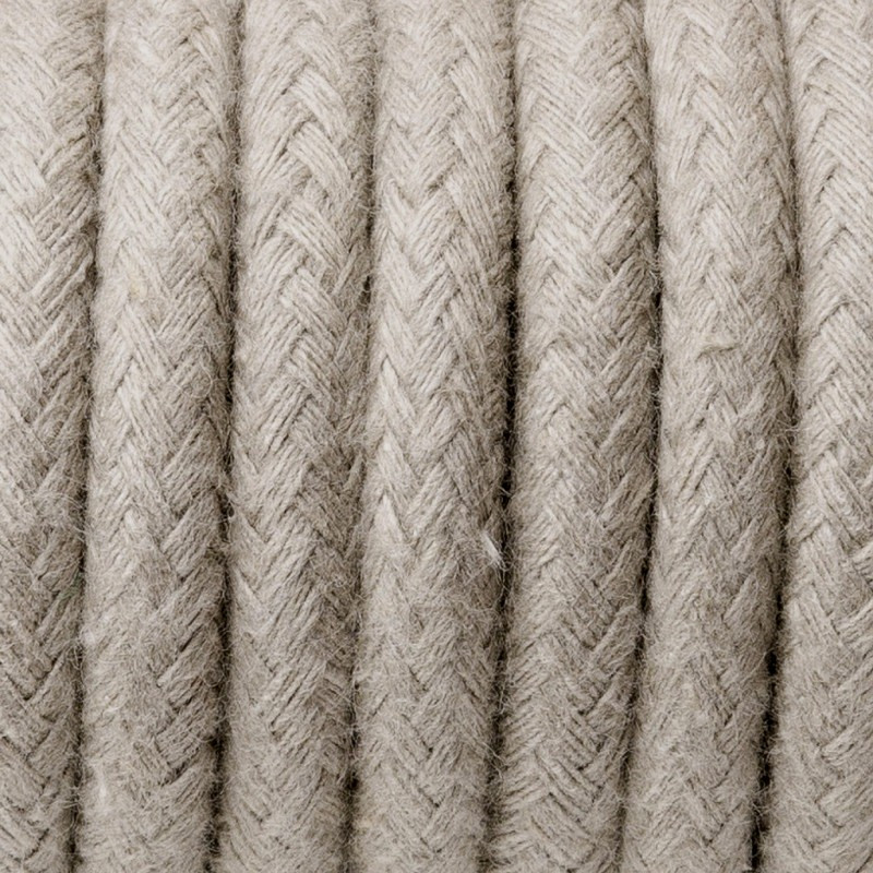 Kabel w oplocie bawełnianym B01 piasek sahary trzyżyłowy 3x1