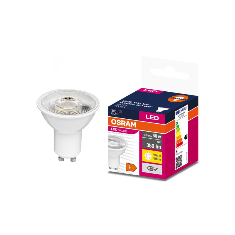Żarówka LED GU10 4,5W 3000K 350lm OSRAM