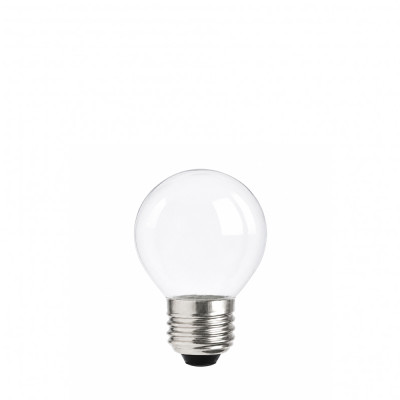 Plastic transparent light bulb for garlands WITHOUT FILAMENT LED ball 45mm 1W warm color Polamp