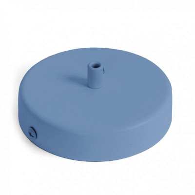 Large metal ceiling cup / rose lacquered in blue structural 120mm - one cable Kolorowe Kable