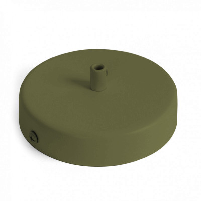 Large metal ceiling cup / rose lacquered in olive green structural 120mm - one cable Kolorowe Kable