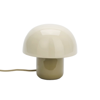 Lampa stołowa Enamel z khaki z beżowym kloszem Madam Stoltz