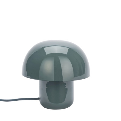 Enamel table lamp dusty blue with a shade Madam Stoltz