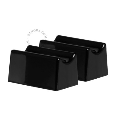 Dwie porcelanowe oprawki S14s w kolorze czarnym Zangra