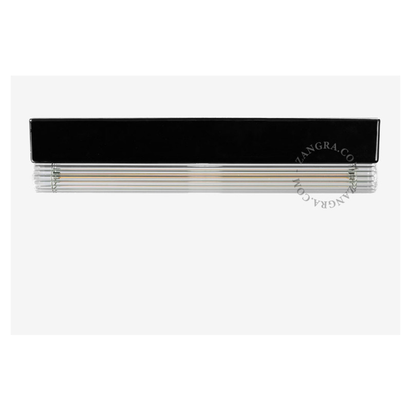 Black porcelain S14d socket 30 cm Zangra