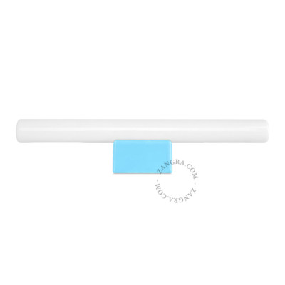 Porcelain wall lamp Adriana S14d with opal linear bulb 30cm blue Zangra