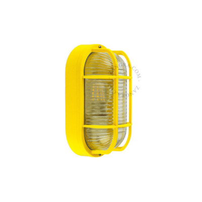 Zangra Benji Yellow Clear Glass Wall Light IP44