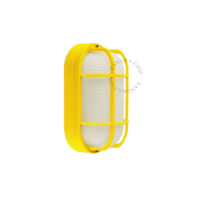 Zangra Benji Yellow Opal Glass Wall Light IP44