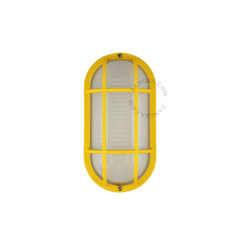 Zangra Benji Yellow Opal Glass Wall Light IP44