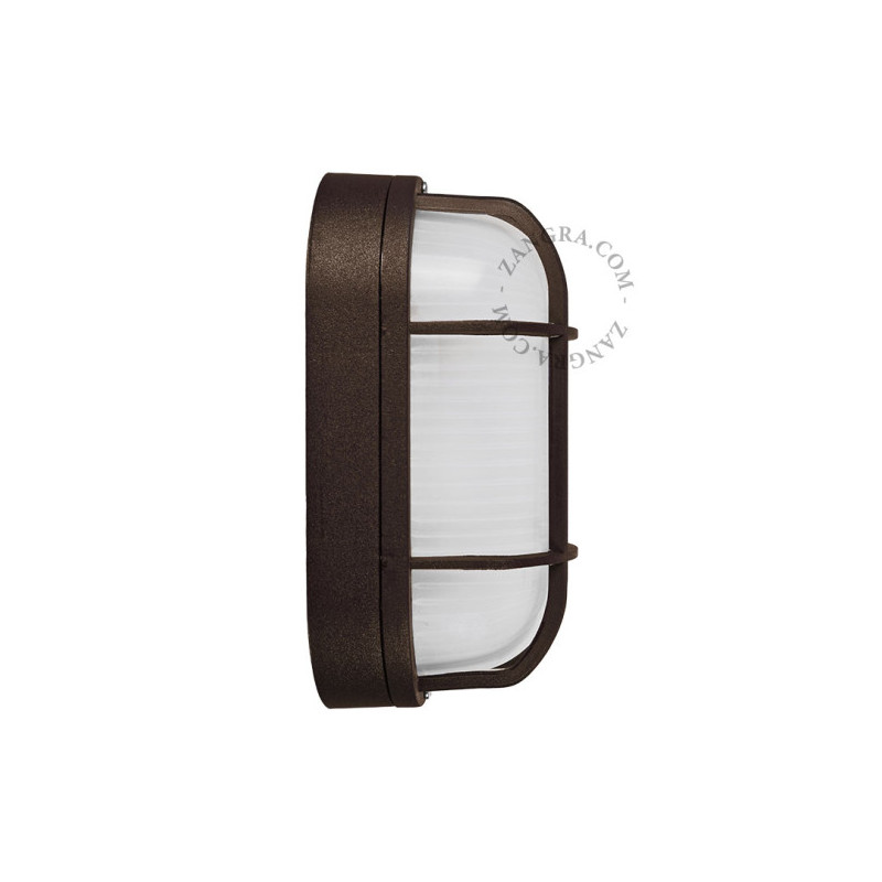 Zangra Benji Brown Opal Glass Wall Light IP44