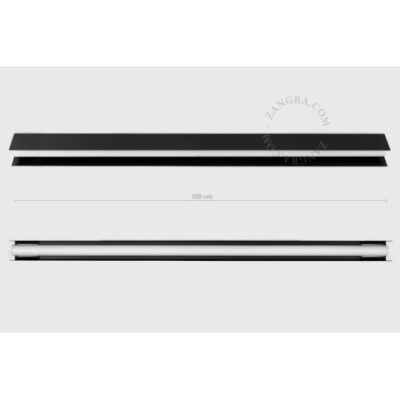 Zangra Brad Black 100 cm Linear Light