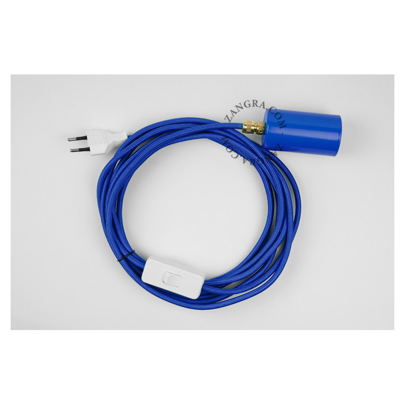 Zangra Aladin Blue Pendant Light with Plug