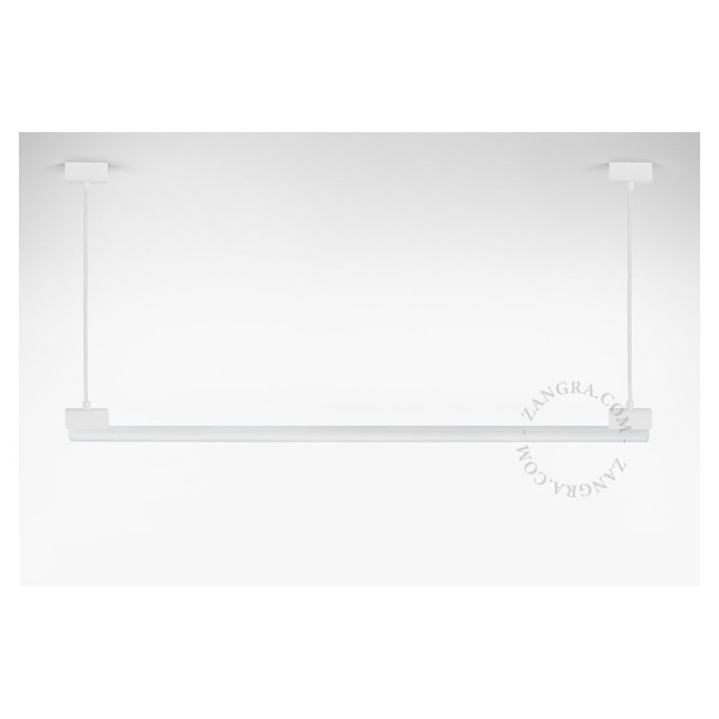 Zangra Bruno White Clear Glass 100 cm Linear Pendant Light