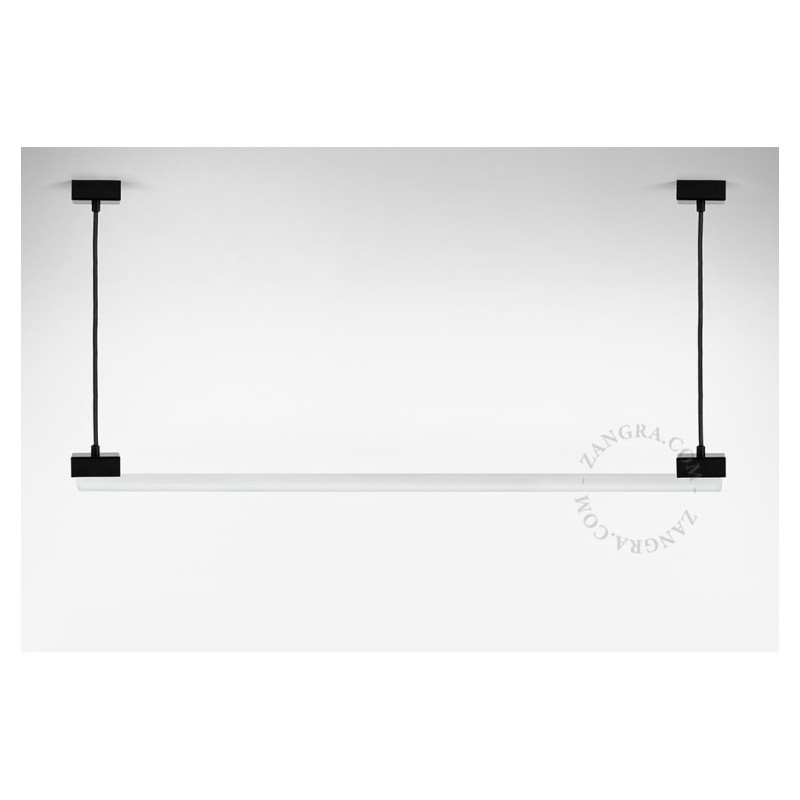 Zangra Bruno Black Clear Glass 100 cm Linear Pendant Light