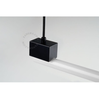 Zangra Bruno Black Opal Glass 100 cm Linear Pendant Light