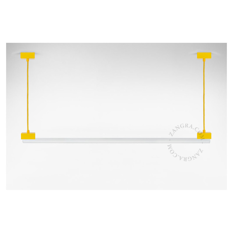 Zangra Bruno Yellow Clear Glass 100 cm Linear Pendant Light