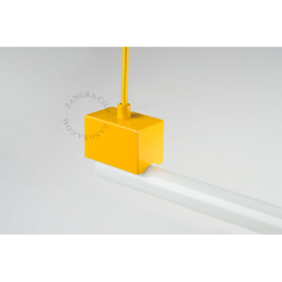 Zangra Bruno Yellow Opal Glass 100 cm Linear Pendant Light