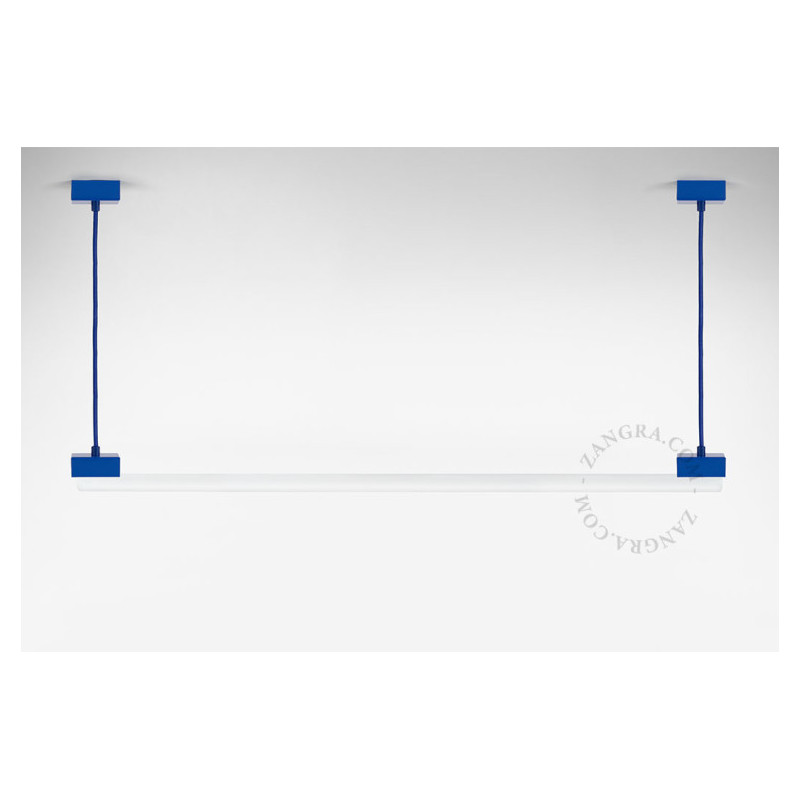 Zangra Bruno Blue Opal Glass 100 cm Linear Pendant Light