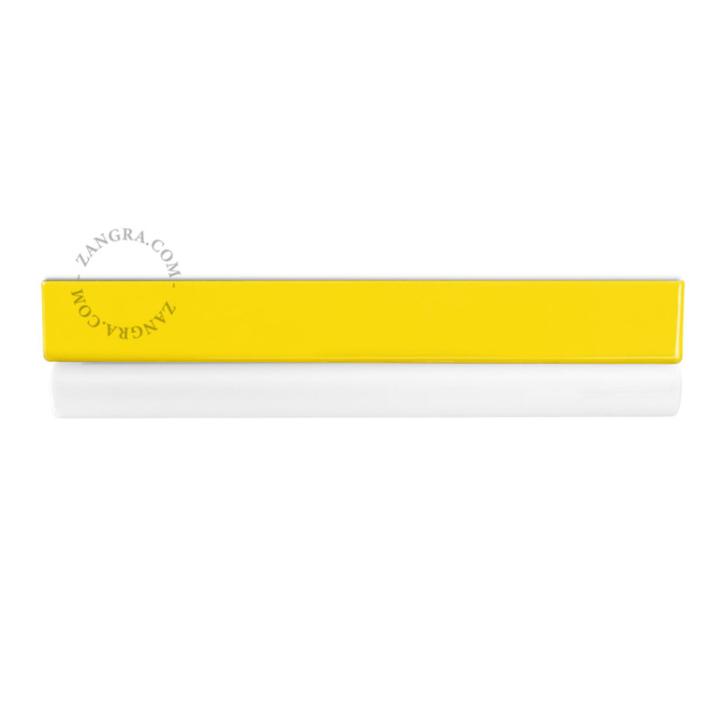 Porcelain wall, ceiling lamp Denis S14d with opal linear bulb 30cm yellow Zangra