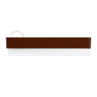 Porcelain wall, ceiling lamp Denis S14d with opal linear bulb 30cm brown Zangra