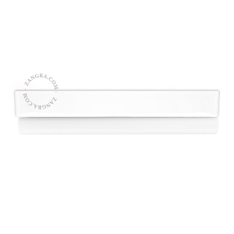 Porcelain wall, ceiling lamp Denis S14d with opal linear bulb 30cm white Zangra