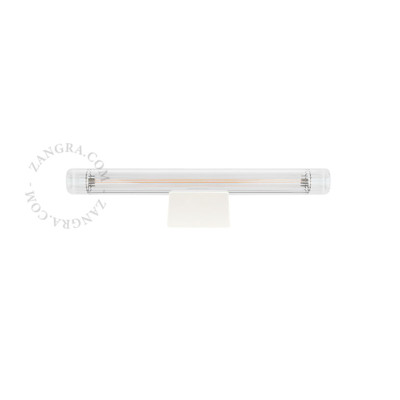 Wall lamp S14d with ribbed linear bulb 30cm white Zangra