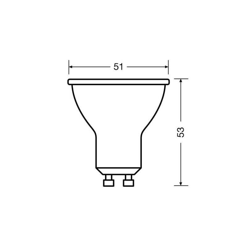 LED bulb GU10 2.8W 2700K 230lm OSRAM