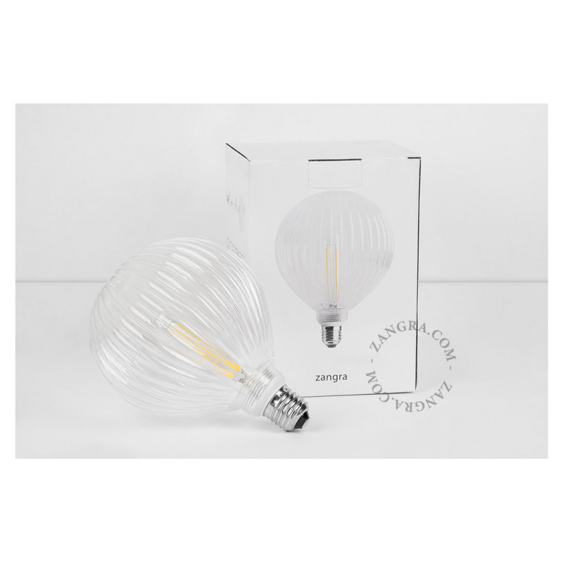 Dekoracyjna żarówka LED z przezroczystym kloszem G125 E27 4W 2700K 350lm Zangra