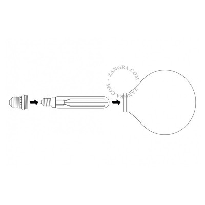 Dekoracyjna żarówka LED z kloszem E27 4W 2700K 350lm Zangra